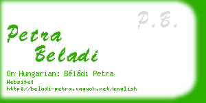 petra beladi business card