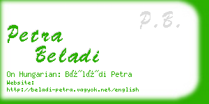 petra beladi business card